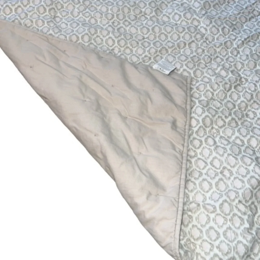 Restoration‎ Hardware RH Pink Neutral Ikat Tufted Baby Duvet Quilt Comforter